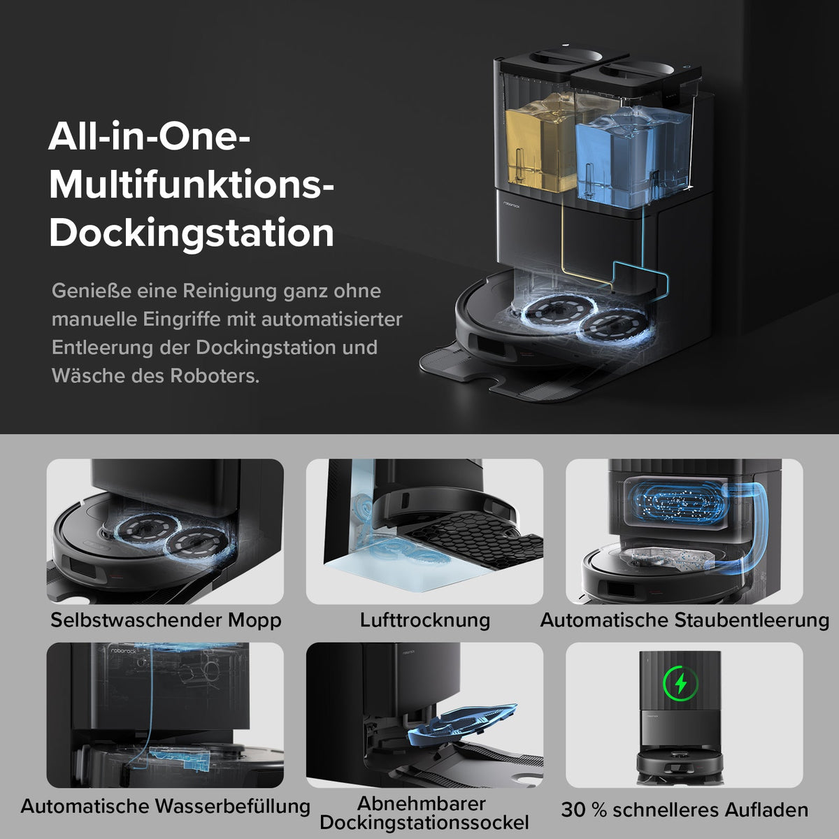 Roborock QV 35A Saugroboter mit Multifunktionsdock