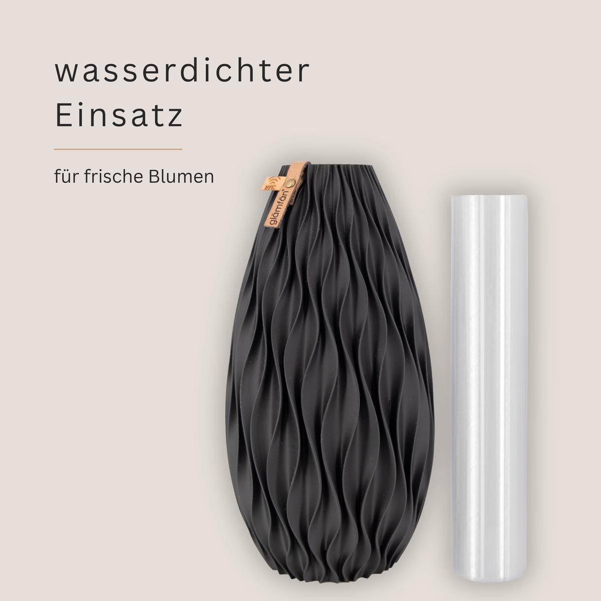 #3 Ondina – Organische Designvase mit NFC & stabilem Stand