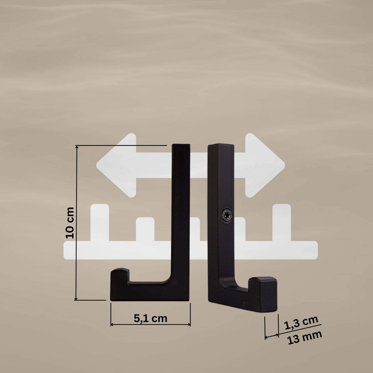 glämfän® Essential Haken kurz Schwarz