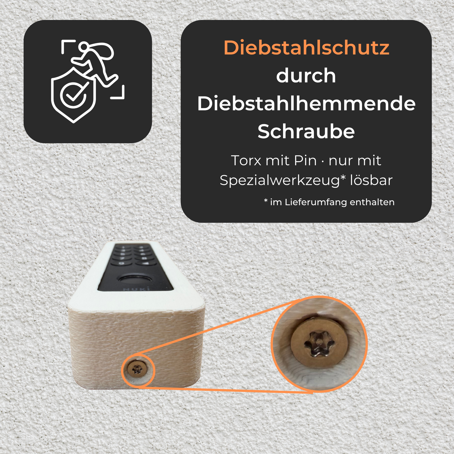Wandhalterung weiß, für Nuki Keypad 2 und NFC