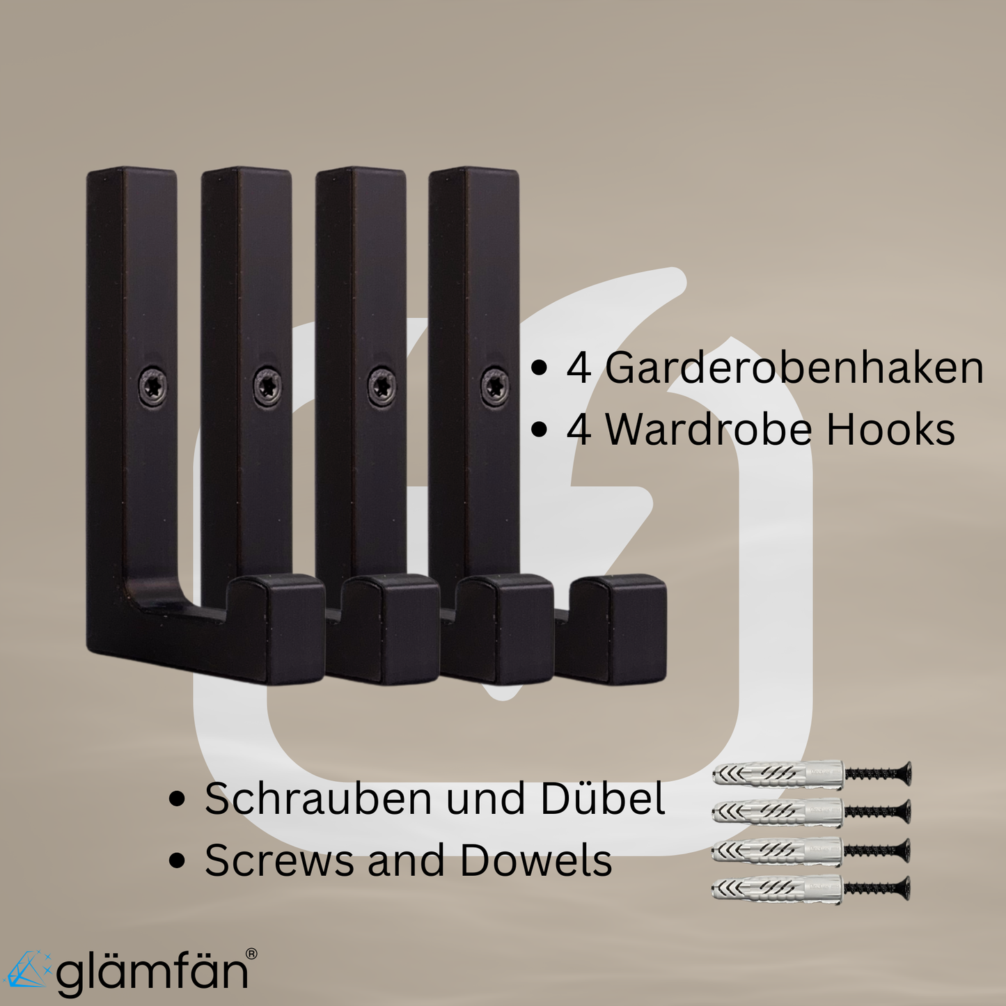 glämfän® Essential Haken kurz Schwarz