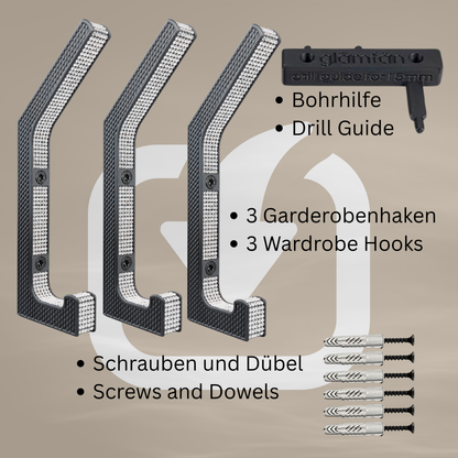 glämfän® Glamour Haken Schwarz / Silber