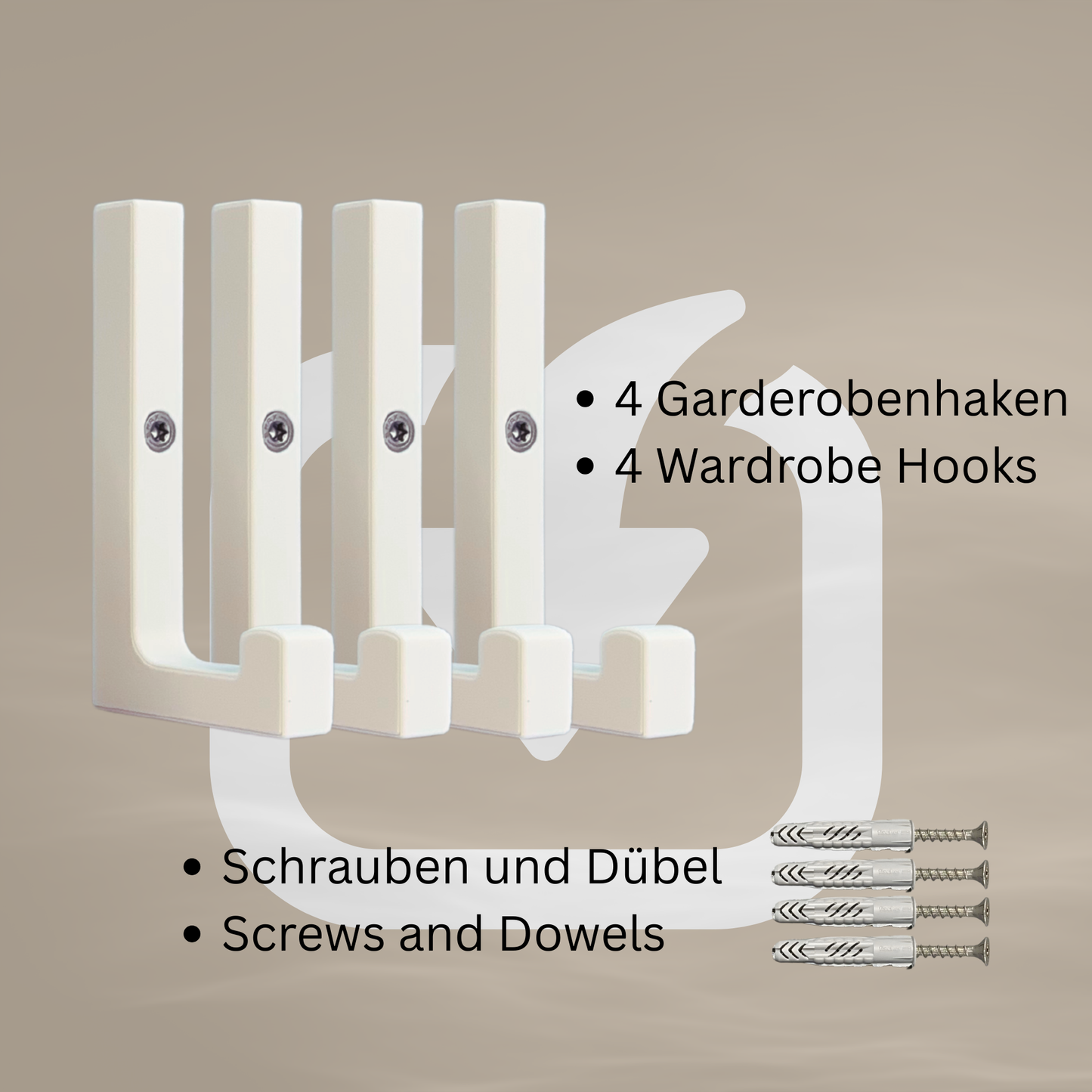 glämfän® Essential Haken kurz Weiß