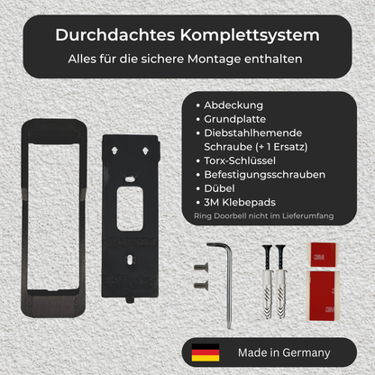 Wandhalterung schwarz, für Ring Battery Video-Türklingel 2K / 2K Plus / 4K Pro / 2.Generation