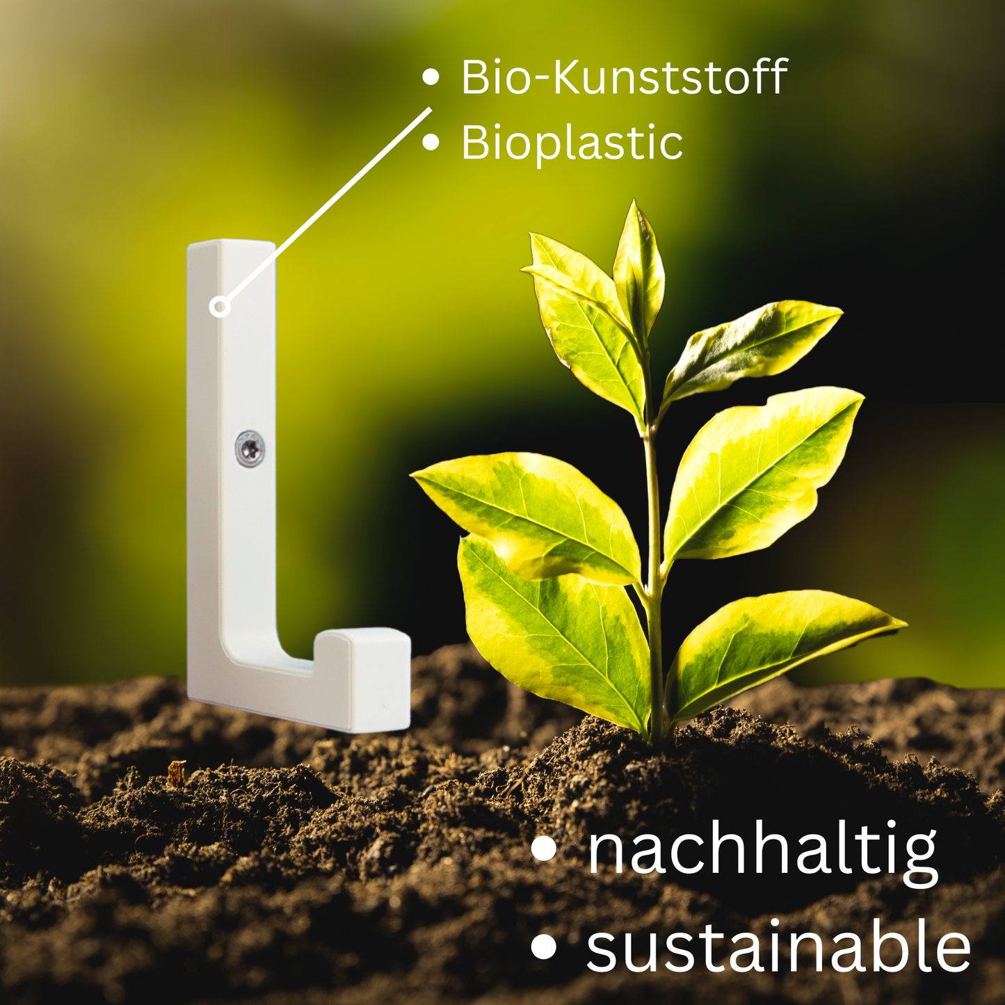 glämfän® Essential Haken kurz Weiß